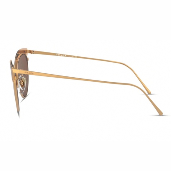 New Prada Rose Gold/Burgundy Cat-Eye Sunnies- NWT - Picture 3 of 8